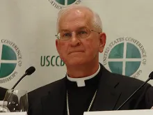 Archbishop Joseph E. Kurtz of Louisville takes part in a press conference at the USCCB's Fall General Assembly in Baltimore on Nov. 12, 2013. 