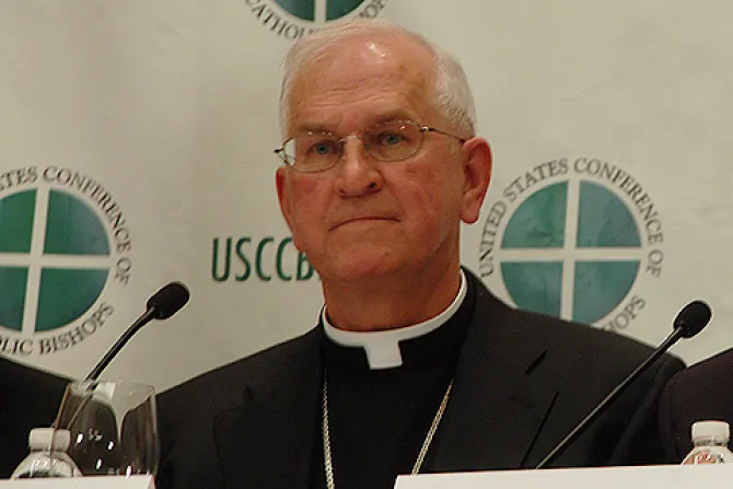 Archbishop Joseph E Kurtz of Louisville takes part in a press conference at the USCCBs Fall General Assembly in Baltimore on Nov 12 2013 Credit Addie Mena CNA 4 CNA