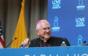 Archbishop Joseph Kurtz of Louisville speaks at a press conference in Philadelphia, Sept. 26, 2015.   Mary Rezac/CNA.