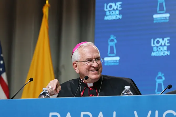 Archbishop Joseph Kurtz 3 speaks at a press conference in Philadelphia during Pope Francis vist on September 26 2015 Credit Mary Rezac CNA 9 26 15