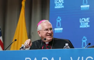Archbishop Joseph Kurtz speaks at a press conference in Philadelphia during Pope Francis' vist on September 26, 2015.   Mary Rezac/CNA.