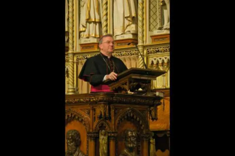 Archbishop Luigi Ventura, then-Apostolic Nuncio to Canada, speaks at a Mass and Concert held in Ottawa, April 2, 2009. ?w=200&h=150
