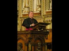 Archbishop Luigi Ventura, then-Apostolic Nuncio to Canada, speaks at a Mass and Concert held in Ottawa, April 2, 2009. 