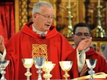 Archbishop Peter Smith of Southwark celebrates Mass. 