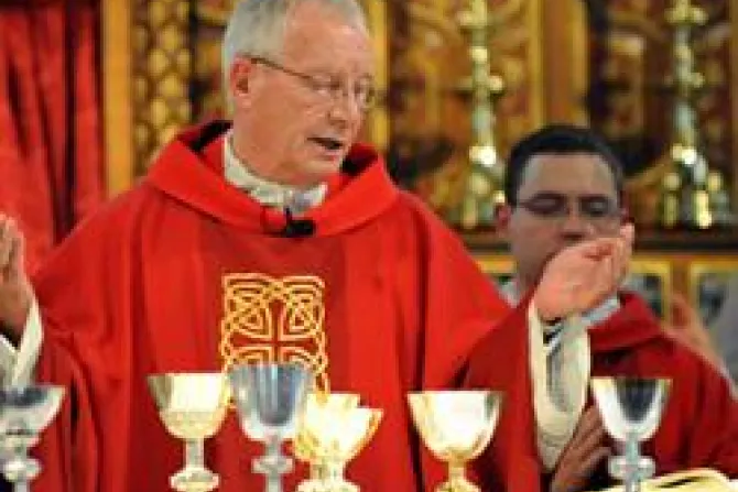 Archbishop Peter Smith celebrating Mass Photo Credit Mazur CNA World Catholic News 3 29 11