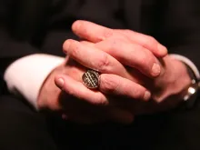 The episcopal ring of Archbishop Peter Wells, who was appointed apostolic nuncio to South Africa, Botswana, Lesotho, and Namibia in February, 2016. 