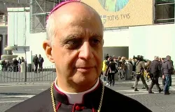 Archbishop Rino Fisichella discusses Pope Benedict's last audience on Feb. 27, 2013. ?w=200&h=150