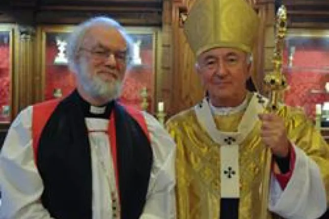 Archbishop Rowan Williams Archbishop Vincent Nichols Credit Mazur CNA World Catholic News 6 10 11