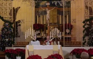 Archbishop Salvatore Cordileone celebrates vespers at St. Sebastian on Jan. 5, 2014. Sancta Trinitas Unus Deus/Traditional Latin Mass Society of San Francisco.