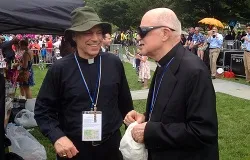 Archbishop Salvatore Cordileone speaks with Archbishop Carlo Vigano at the March for Marriage in Washington, D.C., June 19, 2014. ?w=200&h=150