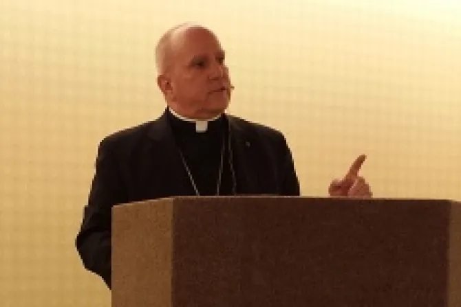 Archbishop Samuel Aquila of Denver speaks on the New Evangelization on January 7 2014 in Dallas TX Credit File Photo CNA CNA 1 7 14