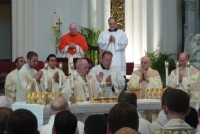 Archbishop Samuel J Aquila celebrates Mass during his installation CNA500x315 US Catholic News 7 18 12