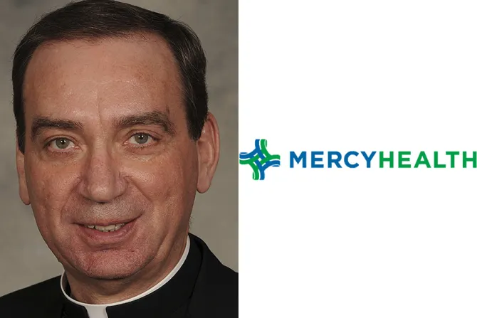 Archbishop Schnurr CNA file photo Mercy Health logo Public Domain CNA