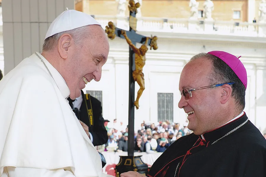 Archbishop Charles Scicluna talks with Pope Francis. Courtesy photo.?w=200&h=150
