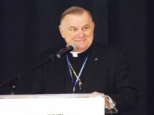 Archbishop Thomas Wenski of Miami speaks at the conference on Haiti in Washington, D.C. on June 4, 2012.