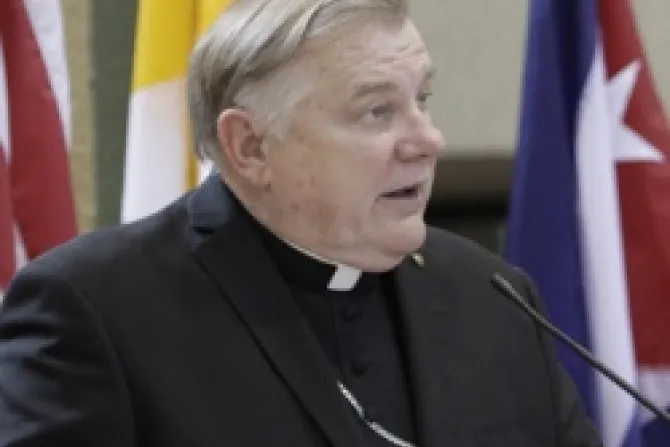 Archbishop Thomas Wenski speaks at a press conference on the upcoming visit to Cuba Courtesy Archdiocese of Miami 4 CNA US Catholic News 1 13 12