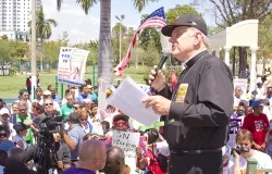 Archbishop Thomas Wenski speaks at a rally on immigration in Miami on April 6, 2013. ?w=200&h=150