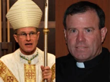 Archbishop Timothy Broglio and Bishop-elect Neal Buckon