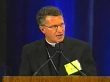 Archbishop Timothy Broglio addresses the U.S. bishops at their fall gathering on Nov. 15