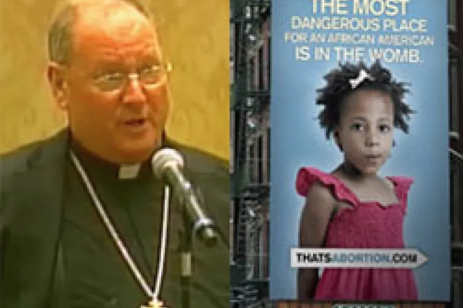 Archbishop Timothy Dolan Prolife Soho Billboard CNA US Catholic News 2 28 11