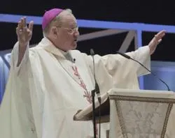 Archbishop Timothy Dolan of New York gives the homily during Mass at World Youth Day?w=200&h=150