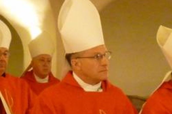 Archbishop Timothy P Broglio at the tomb of St Peter CNA Vatican Catholic News 1 25 12