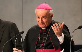 Archbishop Paglia, president of the Pontifical Council for the Family, which sponsored seminars where scholars suggested admitting the divorced-and-remarried to Communion.   Bohumil Petrik/CNA.