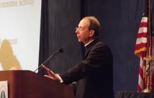Archbishop William Lori addresses the 2012 USCCB Fall General Assembly, Nov 13.   Michelle Bauman/CNA.