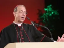Archbishop William Lori speaks at a Legatus conference Feb. 8, 2013. 