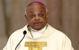 Archbishop Wilton Gregory delivers the homily at his May 21 installation Mass as Archbishop of Washington.   EWTN.