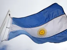 The flag of Argentina. 