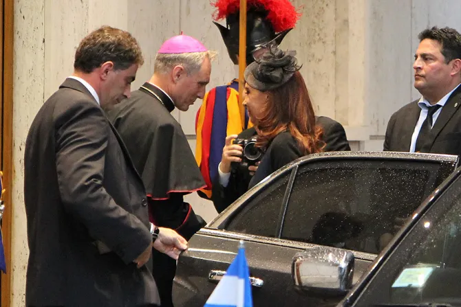 Argentinian president Cristina Kirchner arriving in Vatican City before Papal audience with Pope Francis on June 7 2015 Credit Bohumil Petrik CNA 6 7 15