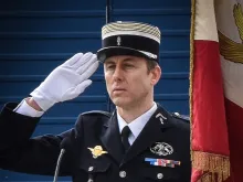 Arnaud Beltrame, the policeman who died after saving hostages of an Islamist gunman in a March 23 seige. 
