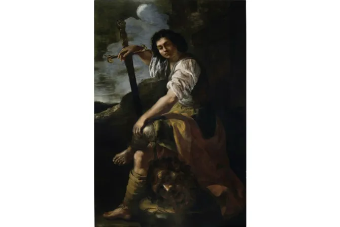 Artemisia Gentileschis David and Goliath c 1630 49 after treatment by Simon Gillespie Studio