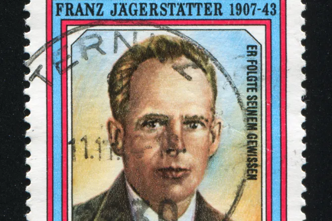 Austrian stamp of Franz Jagerstatter circa 1993 Credit rook76 via wwwshutterstockcom CNA