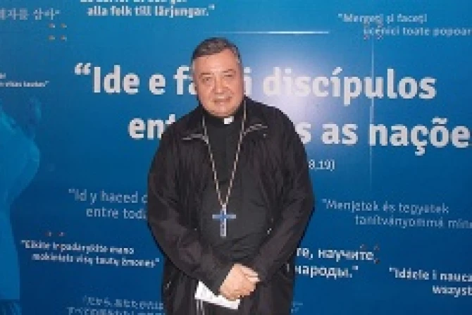 Auxiliary Bishop Cristian Contreras Villarroel of Santiago Chile at the 28th World Youth Day in Rio de Janeiro Brazil on July 23 2013 Credit Walter Sanchez Silva CNA CNA 7 23 13