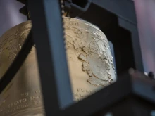 The St. Francis Xavier bell hangs in Sarajevo's Kosevo Stadium following a Mass said by Pope Francis, June 6, 2015. 