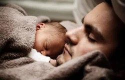 Baby and Dad Sleeping by Vera Kratochvil (CC0 1.0).?w=200&h=150
