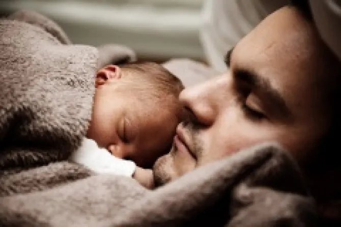 Baby And Dad Sleeping by Vera Kratochvil CC0 10 CNA US Catholic News 6 14 13