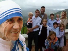 Prayers for Joseph Whalin (far left) seek the intercession of Blessed Mother Teresa