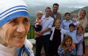 Prayers for Joseph Whalin (far left) seek the intercession of Blessed Mother Teresa 
