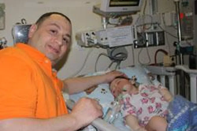 Baby Joseph and his father Moe Maraachli CNA US Catholic News 9 28 11