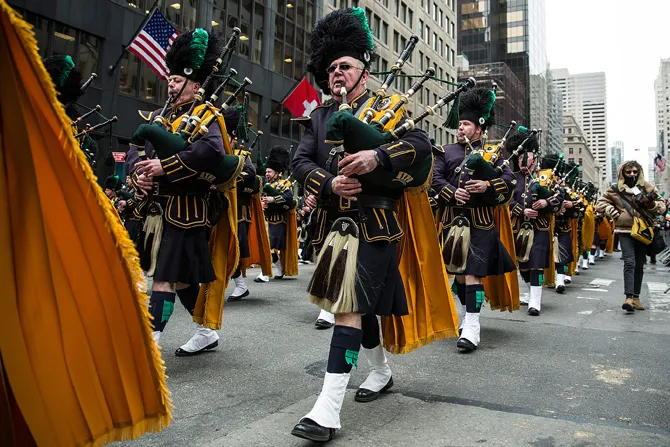 Bagpipers march in the St Patricks Day Parade along Fifth Ave in New York City March 17 2014 Credit Andrew Burton Getty Images News Getty Images CNA 9 4 14