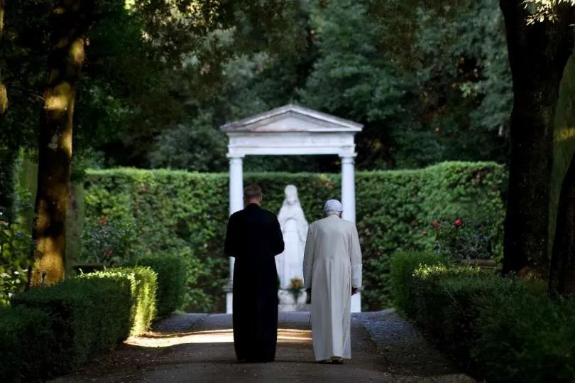 Archive photo of Benedict XVI in the papal gardens at Castel Gandolfo. ?w=200&h=150