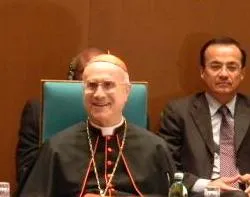 Cardinal Bertone speaks at the conference of professors being held in Rome on Saturday.?w=200&h=150