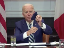 President Biden shows his rosary beads    Credit: The White House/YouTube