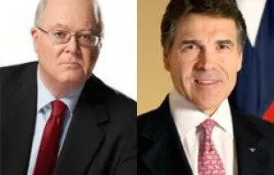 Bill Donohue of the Catholic League and Gov. Rick Perry 