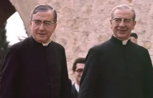 Bishop Alvaro del Portillo (Right) with St. Josemaría Escrivá, Photo courtesy of Opus Dei. 