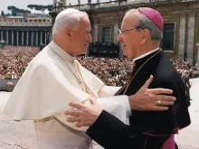 Bishop Alvaro del Portillo with John Paul II. 