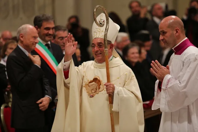Bishop Angelo de Donatis at his Nov 9 2015 episcopal ordination in the Basilica of St John Lateran Credit Daniel Ibaez CNA